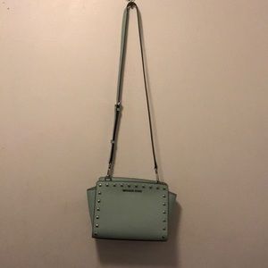 Michael kors Tiffany blue studded satchel